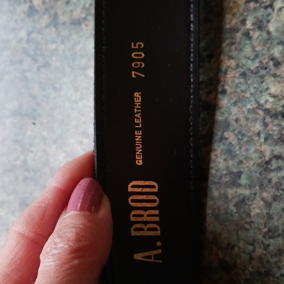 Womans Black Leather Belt M - Picture 3 of 4